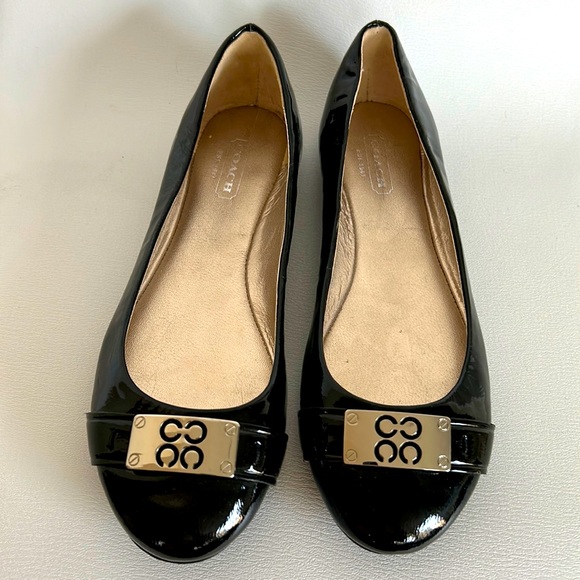 Black COACH flats - Picture 1 of 6